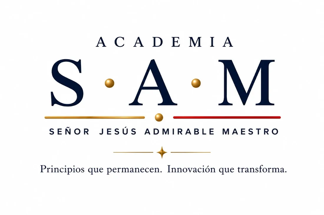 Logo oficial Academia SAM — Señor Jesús Admirable Maestro. Principios que permanecen, innovación que transforma.